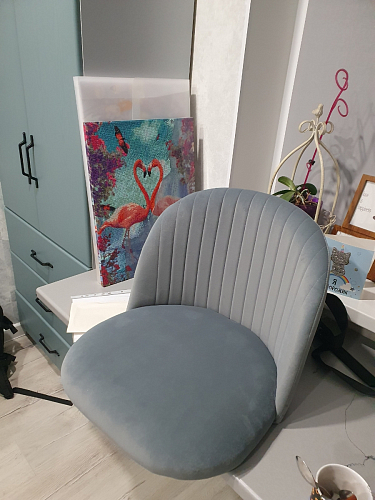 Стул на металлокаркасе Gabi latte / gold / black фото покупателя 27