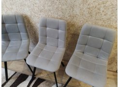 Стул на металлокаркасе Чилли синяя ткань / белый фото покупателя 306