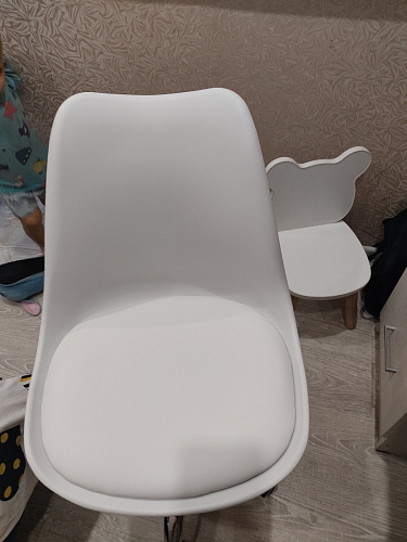 Компьютерное кресло Kolin с подушкой clear / white фото покупателя 100
