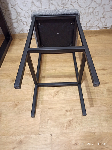 Барный стул Лофт микровелюр катания блэк / черный матовый фото покупателя 190