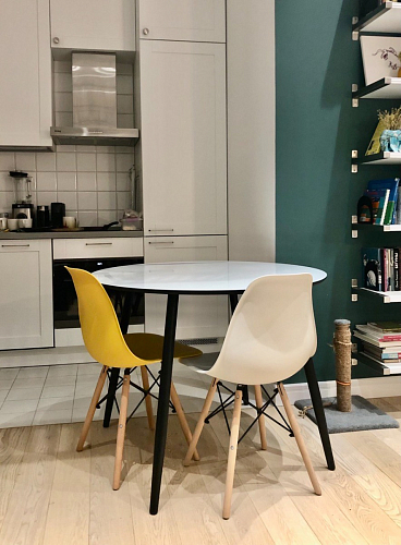 Стеклянный стол Анселм белый фото покупателя 5