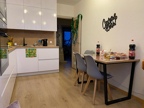 Стол Лота Лофт 120 32 мм бетон / черный матовый фото покупателя 396