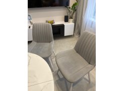 Стул на металлокаркасе Седа К крутящийся светло-серый  / белый фото покупателя 259