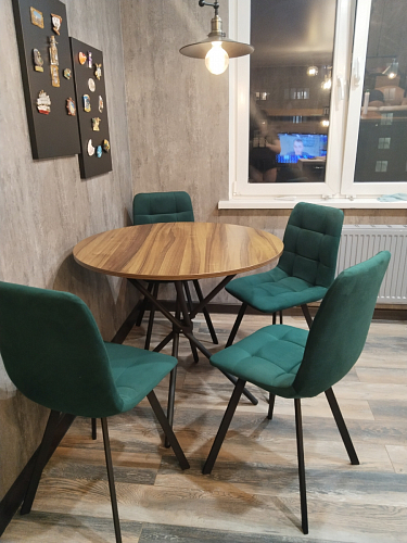 Стул на металлокаркасе Чилли бирюзовый / черный фото покупателя 1213