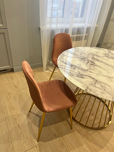 Стул на металлокаркасе Dabl 01 champagne / gold фото покупателя 30