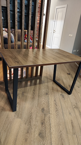 Деревянный стол Лота Лофт 120x75 дуб крафт табачный / черный матовый фото покупателя 14