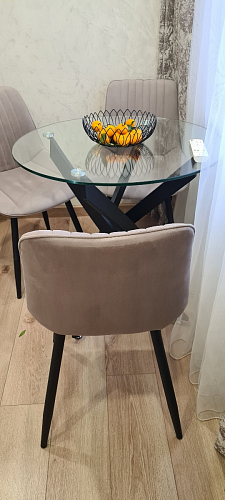 Стул на металлокаркасе Седа К крутящийся светло-серый / белый фото покупателя 15