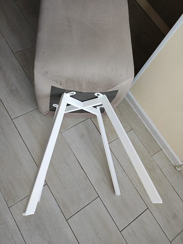 Стул на металлокаркасе Чилли светло-серый / белый каркас фото покупателя 448