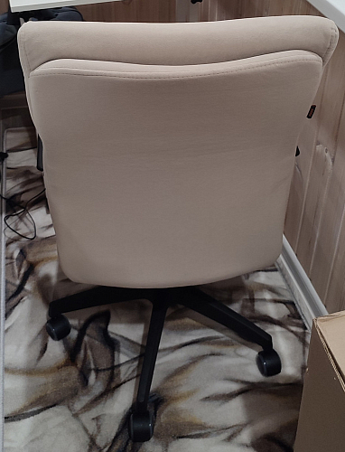 Компьютерное кресло Benefit/Бенефит флок бежевый 7 фото покупателя 5