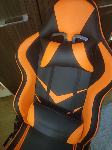 Компьютерное кресло Racer черное / оранжевое фото покупателя 68