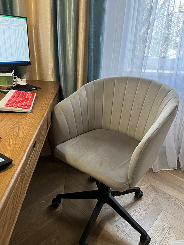 Компьютерное кресло Тибо confetti chocolate / белый фото покупателя 34