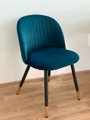 Стул на металлокаркасе Gabi dark beige / black / silver фото покупателя 336