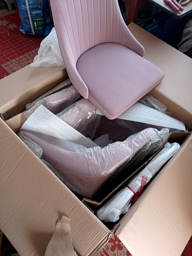 Стул на металлокаркасе Kora wine red / black фото покупателя 471