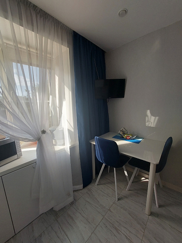 Стул на металлокаркасе Чилли синяя ткань / белый фото покупателя 102