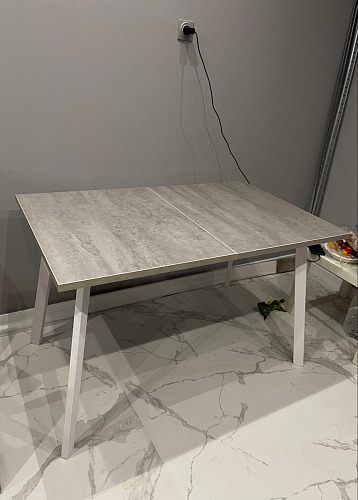 Стол Тринити Лофт 120 32 мм дуб галифакс табако / черный матовый фото покупателя 476