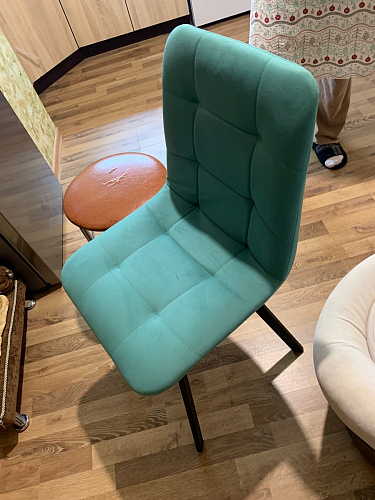 Стул на металлокаркасе Чилли К темно-серый (velutto 32) / черный фото покупателя 185