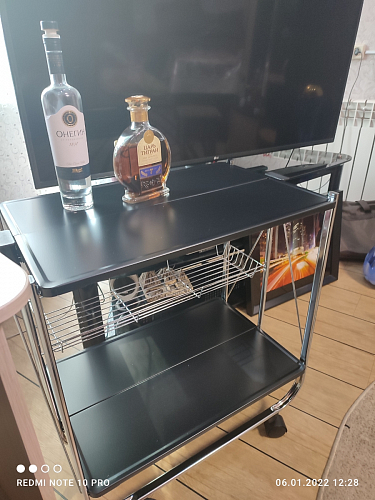 Столик сервировочный SC-5119 складной черный фото покупателя 10