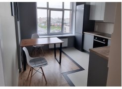 Стол Лота Лофт 140 25 мм черный матовый / бетон фото покупателя 858