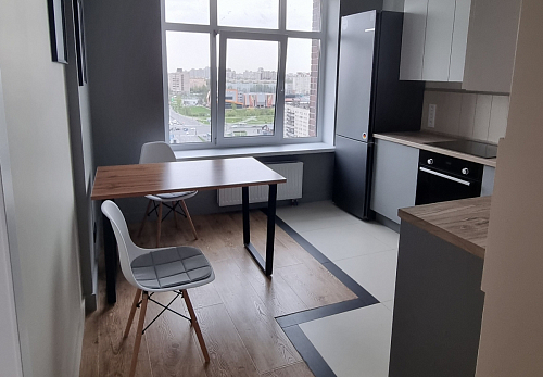 Стол Лота Лофт 140 25 мм черный матовый / бетон фото покупателя 858