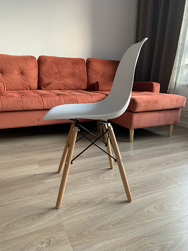 Пластиковый стул Eames PC-015 серо-голубой / дерево фото покупателя 188