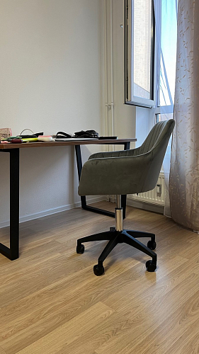 Деревянный стол Лота Лофт 140х80 черный матовый / бетон светлый фото покупателя 785