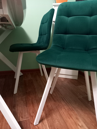 Стул на металлокаркасе Чилли бежевый / белый каркас фото покупателя 289