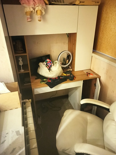 Письменный стол Комфорт 12.71 дуб золотой craft / белая аляска фото покупателя 21