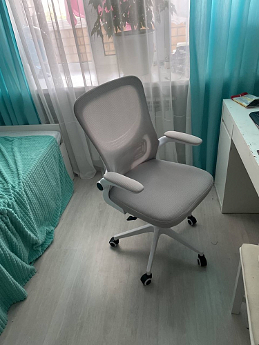 Компьютерное кресло Konfi gray / blue / white фото покупателя 282