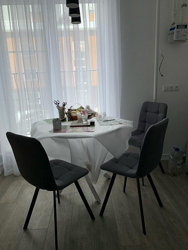 Стул на металлокаркасе Чилли бежевый / белый каркас фото покупателя 1054