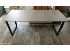 Стол Лота Лофт 140 25 мм черный матовый / бетон фото покупателя 552