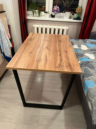 Стол Лота Лофт 120 32 мм бетон / черный матовый фото покупателя 135