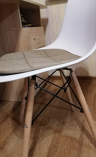 Стул Сindy Eames/Синди Имс мод. 001 yellow / natural фото покупателя 17