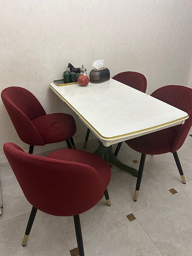 Стул на металлокаркасе Gabi dark beige / black / silver фото покупателя 606