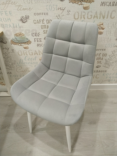 Стул на металлокаркасе Челси светло-серый / белый каркас фото покупателя 19