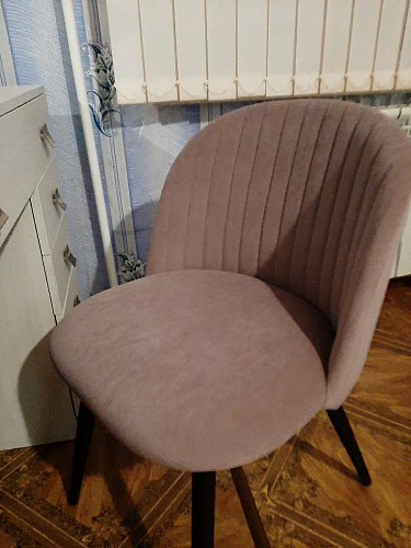 Стул на металлокаркасе Gabi 1 light purple / black / gold фото покупателя 241