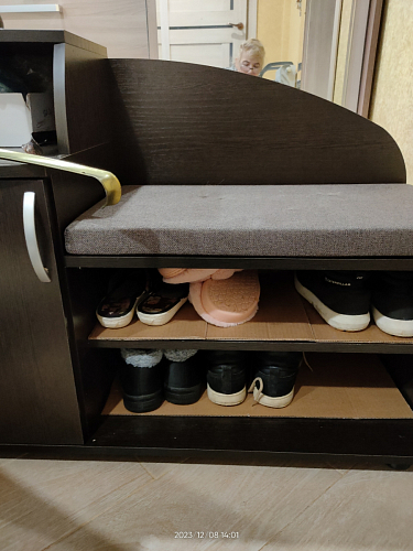 Обувница Аврора дуб млечный / венге фото покупателя 64