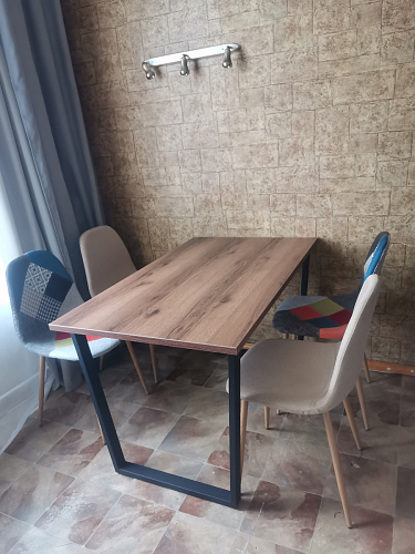 Деревянный стол Лота Лофт 140х80 дуб крафт табачный / черный матовый фото покупателя 141