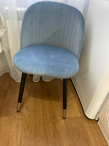 Стул на металлокаркасе Gabi dark beige / black / silver фото покупателя 156