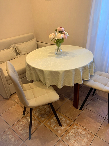 Стул на металлокаркасе Чилли синяя ткань / белый фото покупателя 165