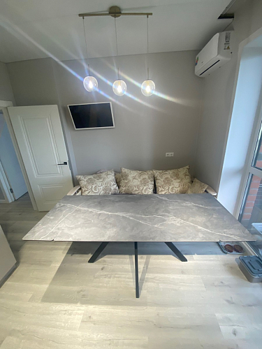 Керамический стол Вилли 140(200)х80х75 черный мрамор shakespeare black / черный фото покупателя 42