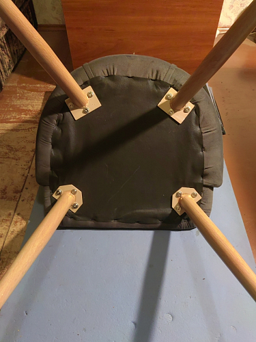 Стул на металлокаркасе Morgan light blue / black фото покупателя 16