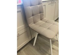 Стул на металлокаркасе Чилли синяя ткань / белый фото покупателя 603