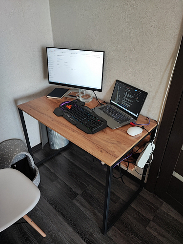 Письменный стол Клер Лофт черный матовый / бетон фото покупателя 33