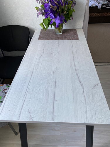 Стол Тринити Лофт 120 25 мм черный матовый / дуб делано темный фото покупателя 221