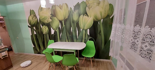 Пластиковый стул Eames PC-015 серо-голубой / дерево фото покупателя 311