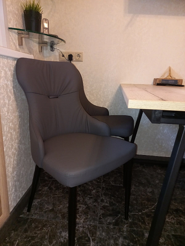 Стул на металлокаркасе Neli gray / black фото покупателя 8