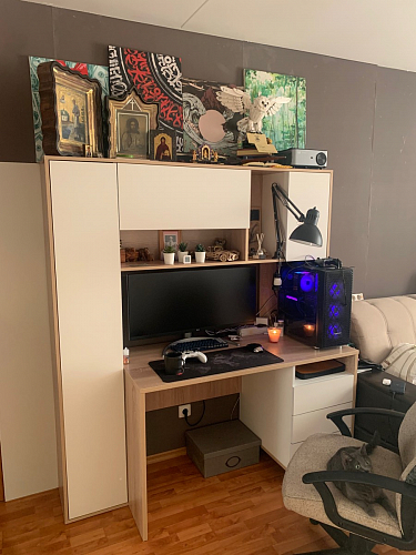 Компьютерный стол Комфорт 12.95 N дуб сонома / темно-серый фото покупателя 6