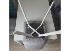 Стул на металлокаркасе Чилли синяя ткань / белый фото покупателя 288