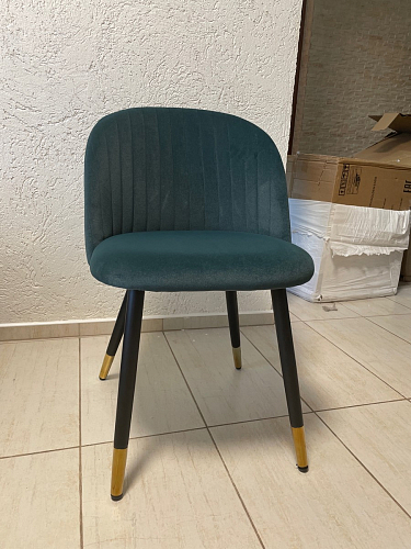 Стул на металлокаркасе Gabi 1 темно-серый / черный фото покупателя 103