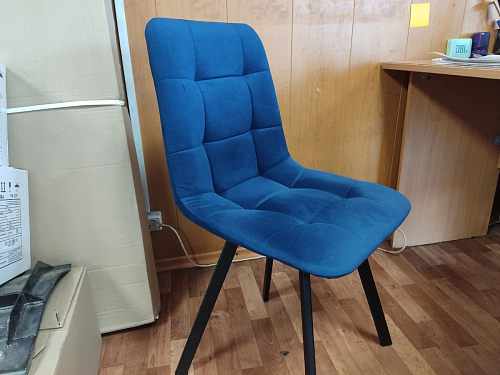 Стул на металлокаркасе Чилли синий / белый фото покупателя 740